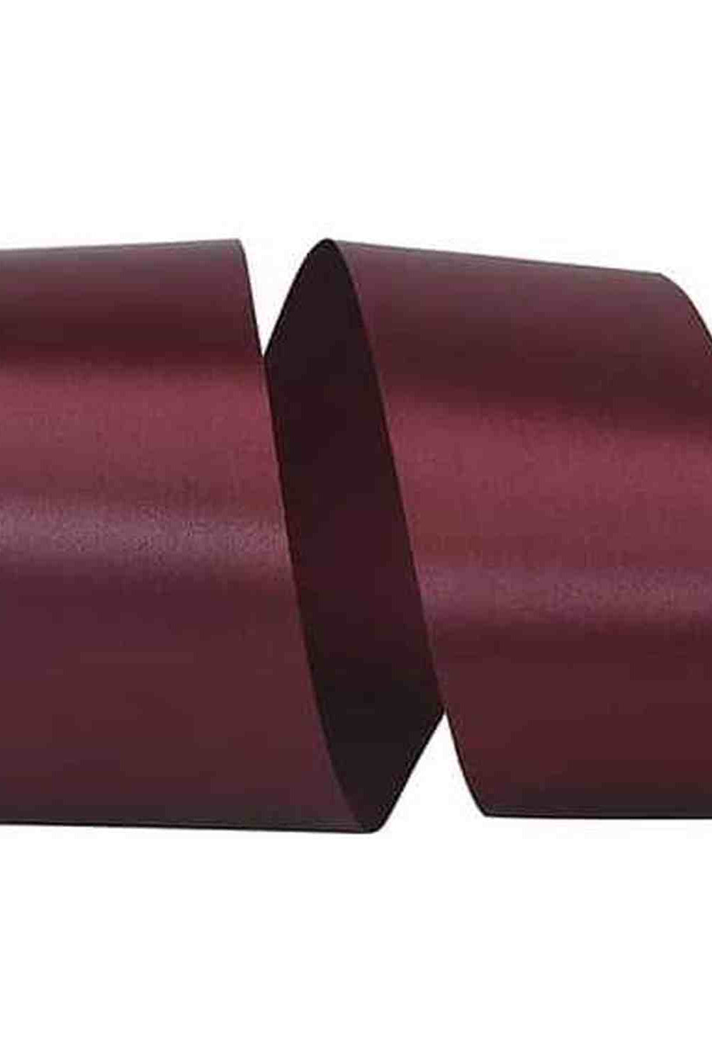 Shop For 2.5in Satin Allure Non - Wired Ribbon: Burgundy (50 Yards)