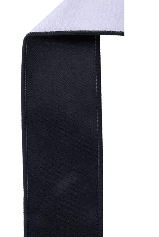 Shop For 2.5in Satin Fused Ribbon: Black/White (10 Yards)