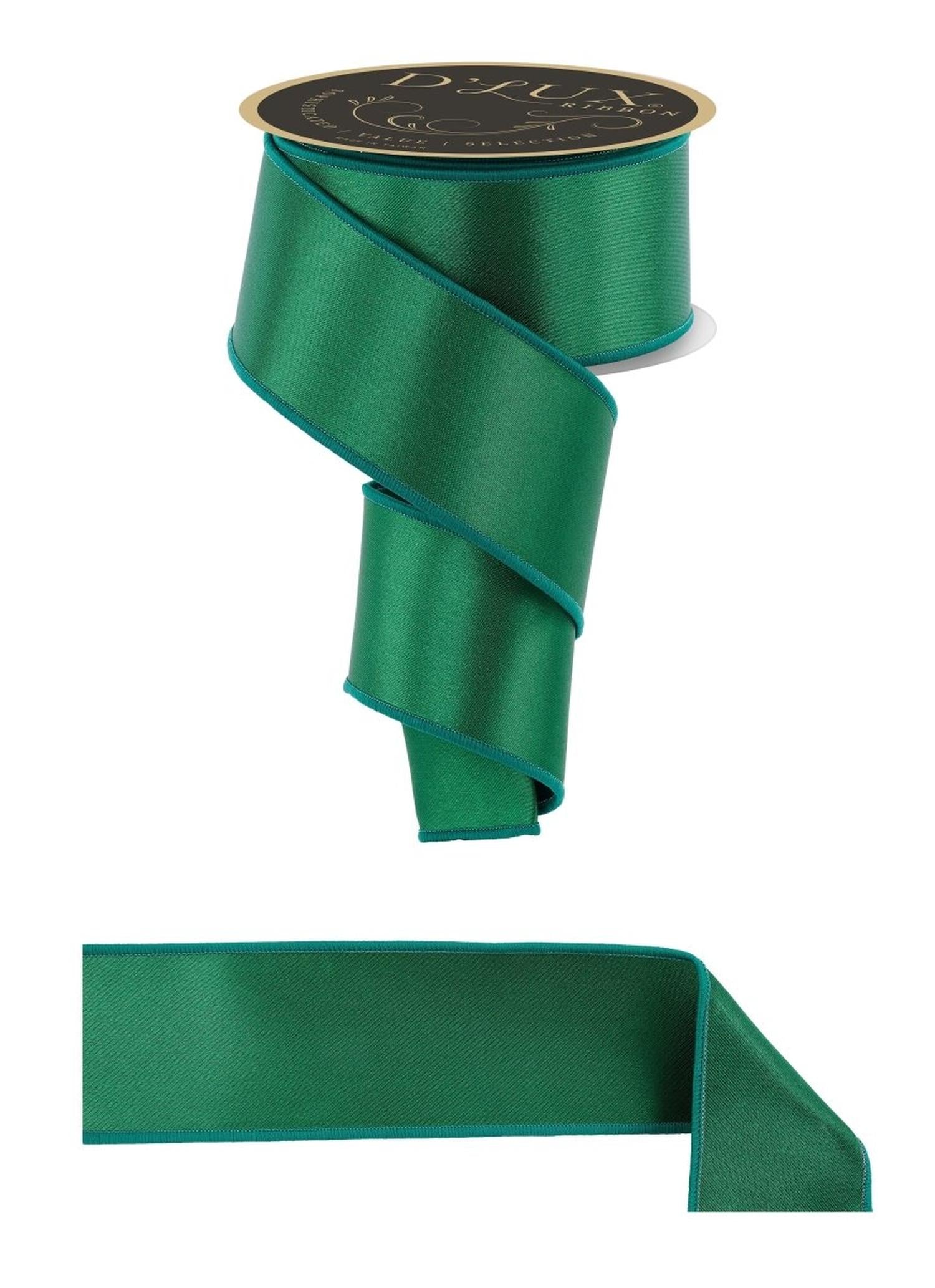 Shop For 2.5in Satin Fused Ribbon: Emerald Green (10 Yards)