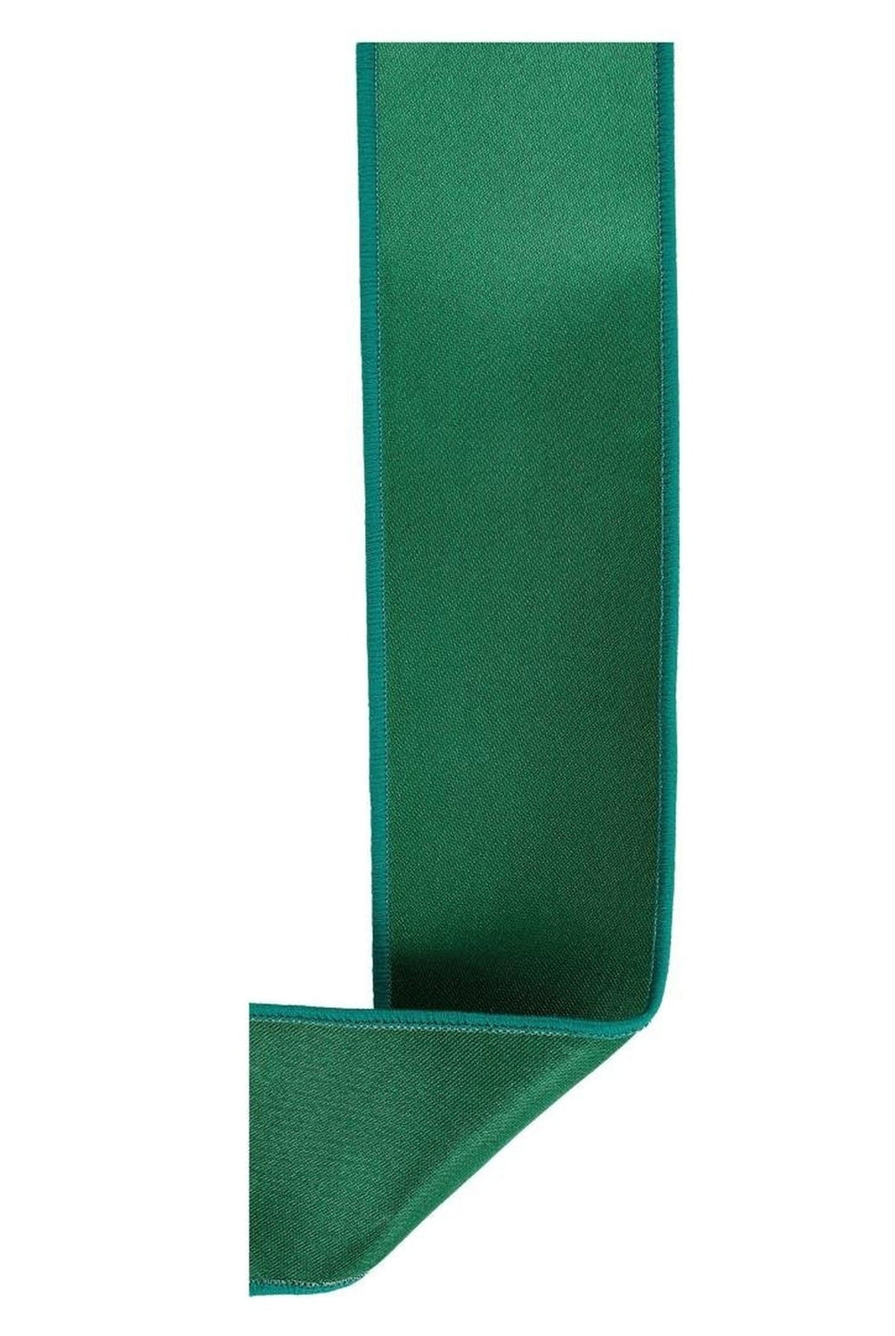 2.5in Satin Fused Ribbon: Emerald Green (10 Yards)