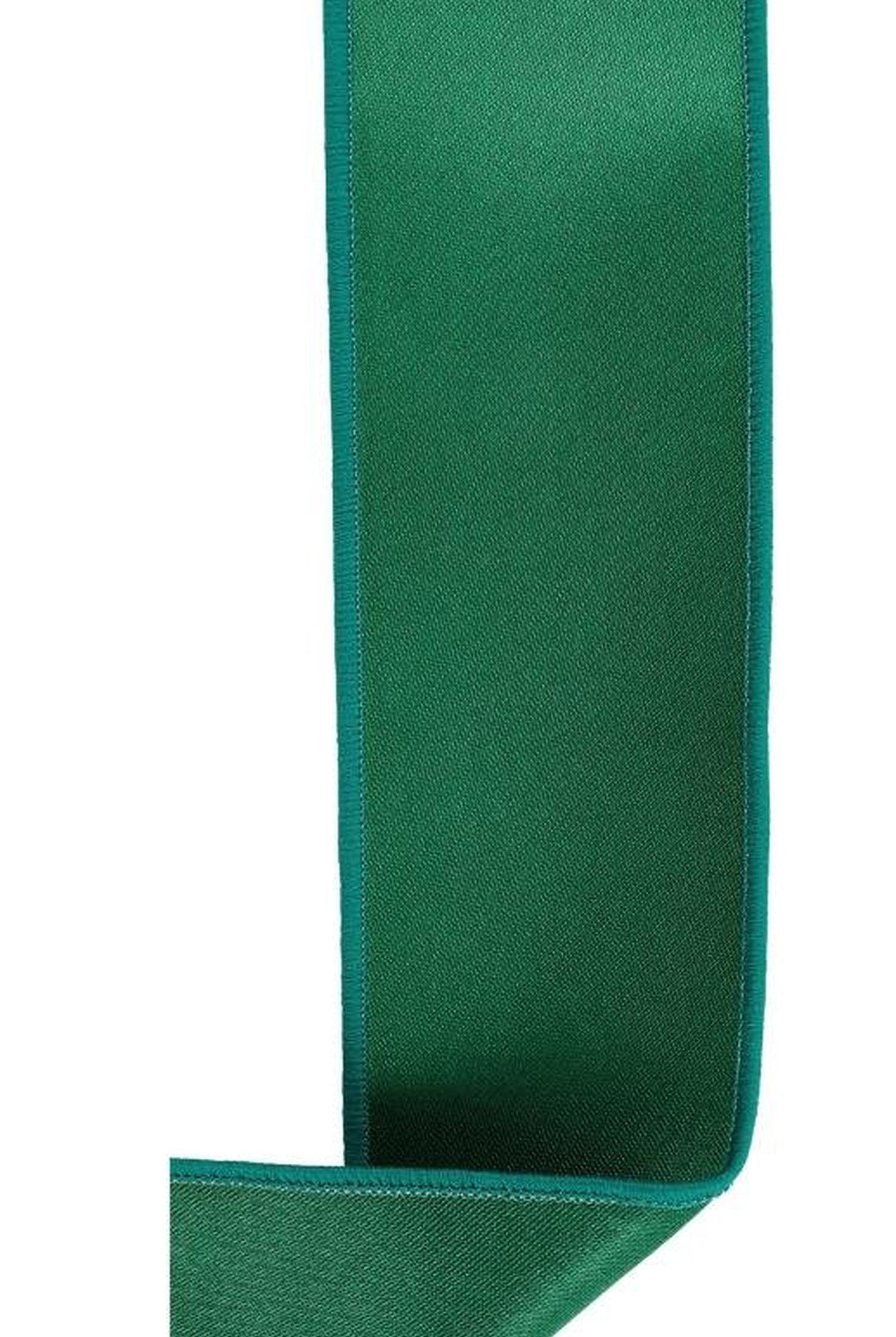 2.5in Satin Fused Ribbon: Emerald Green (10 Yards)