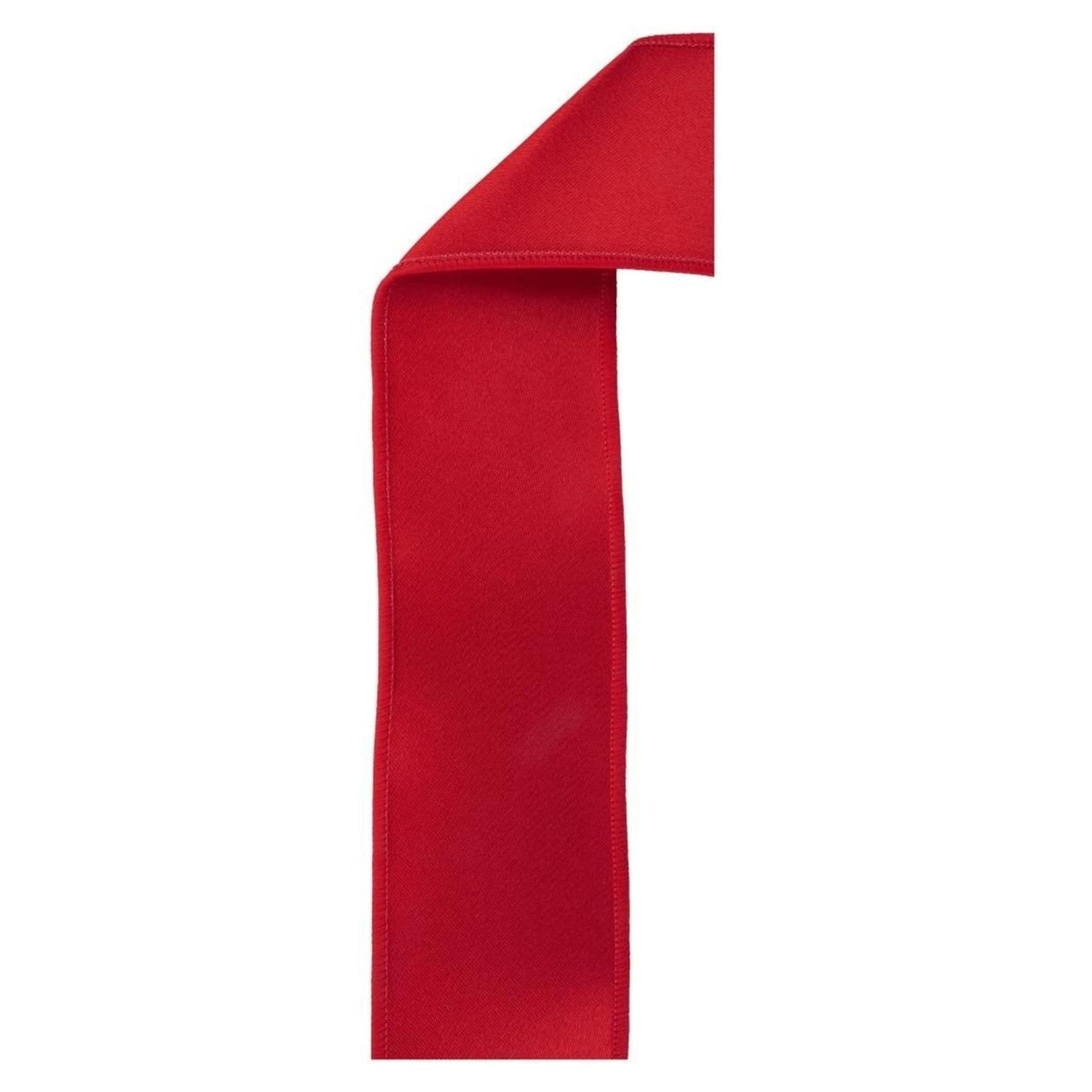 2.5in Satin Fused Ribbon: Red (10 Yards)