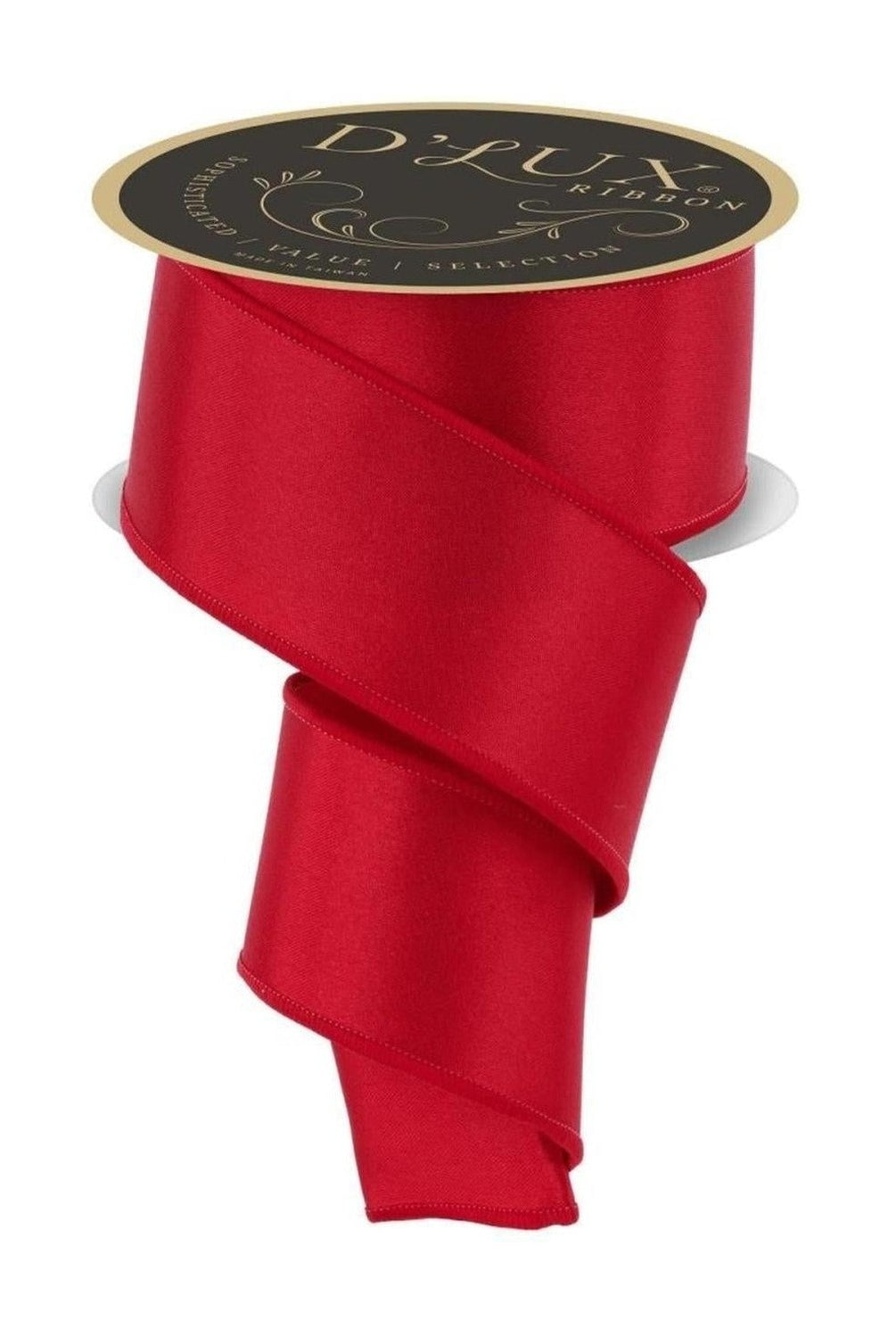 2.5in Satin Fused Ribbon: Red (10 Yards)
