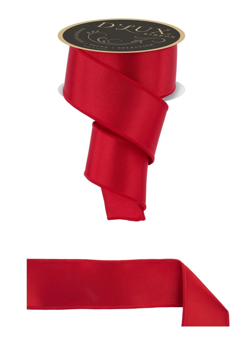 Shop For 2.5in Satin Fused Ribbon: Red (10 Yards)