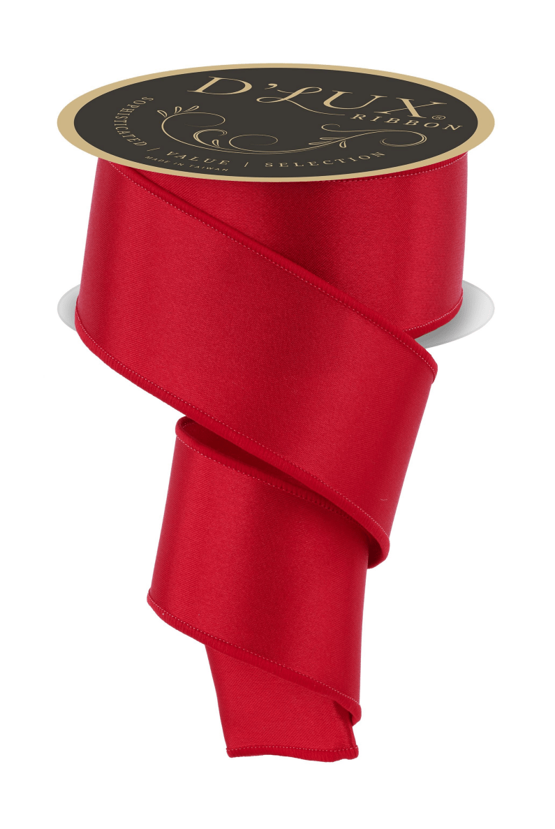 Shop For 2.5in Satin Fused Ribbon: Red (10 Yards)