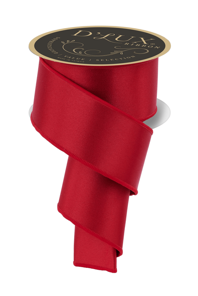 Shop For 2.5in Satin Fused Ribbon: Red/Green (10 Yards)