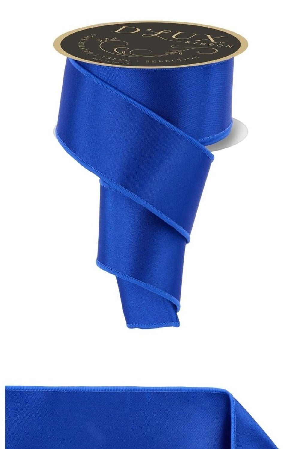 2.5in Satin Fused Ribbon: Royal Blue (10 Yards)