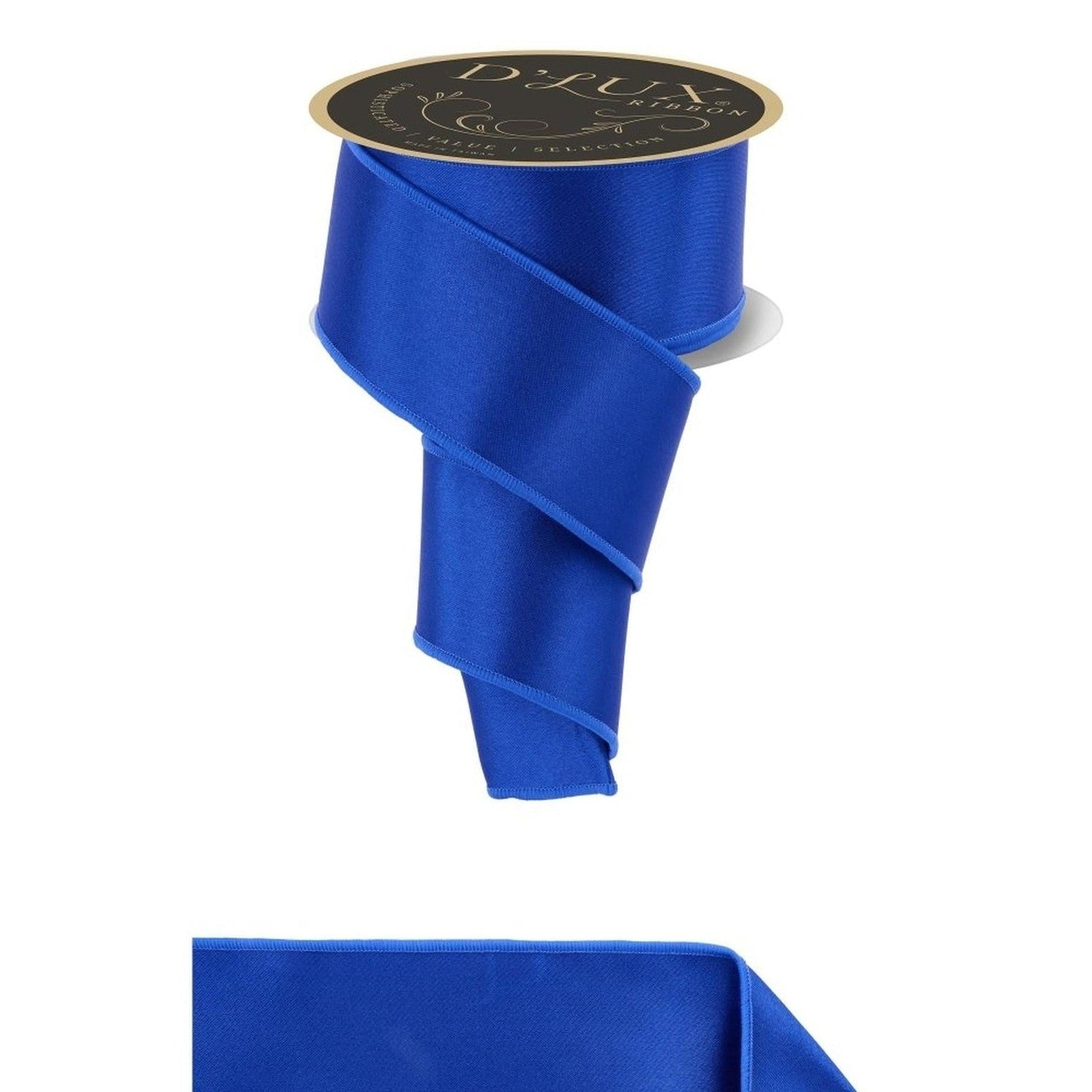 2.5in Satin Fused Ribbon: Royal Blue (10 Yards)