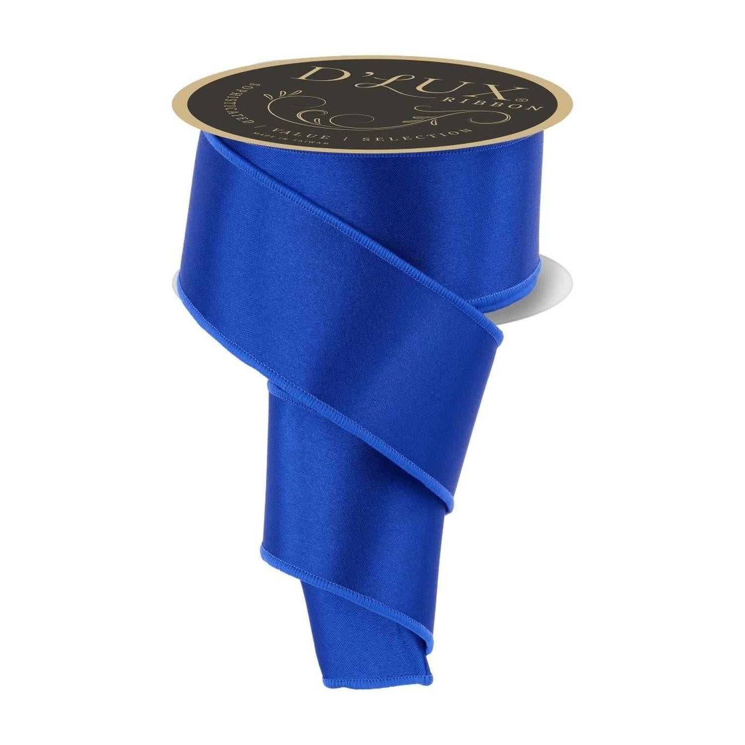 2.5in Satin Fused Ribbon: Royal Blue (10 Yards)