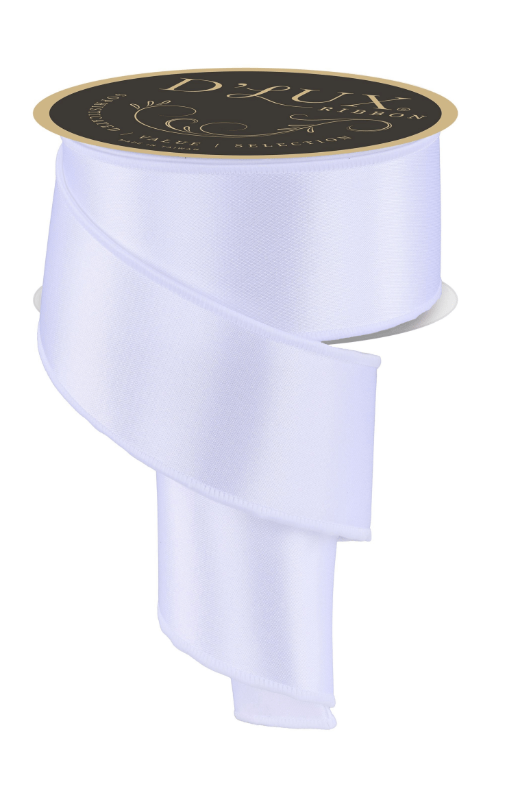 Shop For 2.5in Satin Fused Ribbon: White (10 Yards)