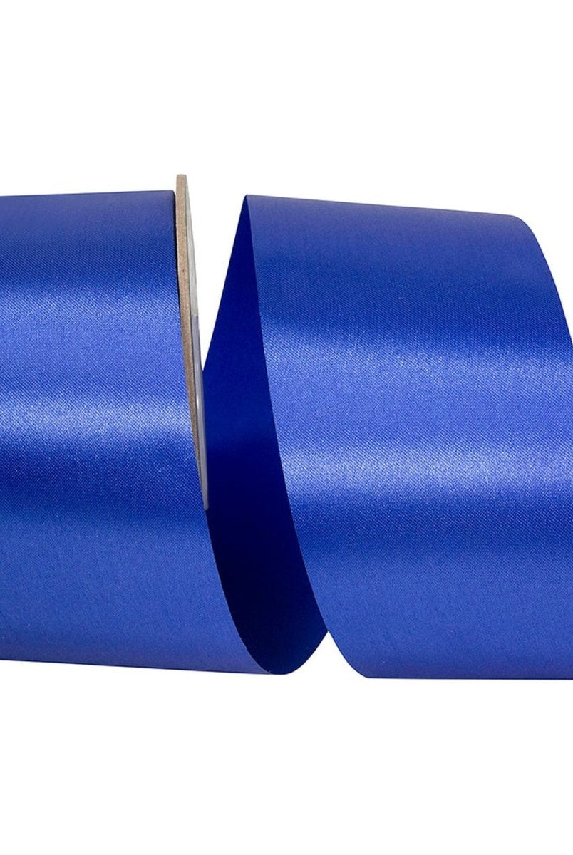 Shop For 2.5in Satin Supreme Non - Wired Ribbon: Royal Blue (50 Yards)