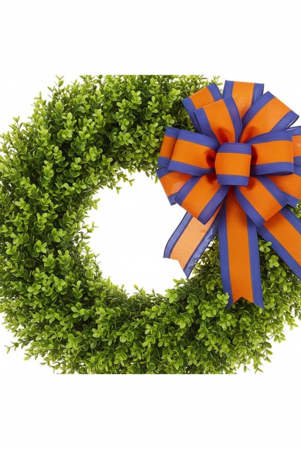 Shop For 2.5in Satin Team Stripe Ribbon: Blue & Orange (10 Yards)