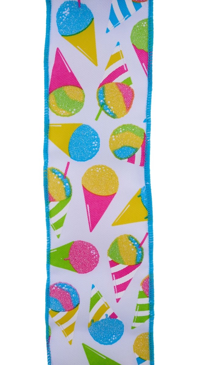 Shop For 2.5in Snow Cones Ribbon: White (10 Yard)