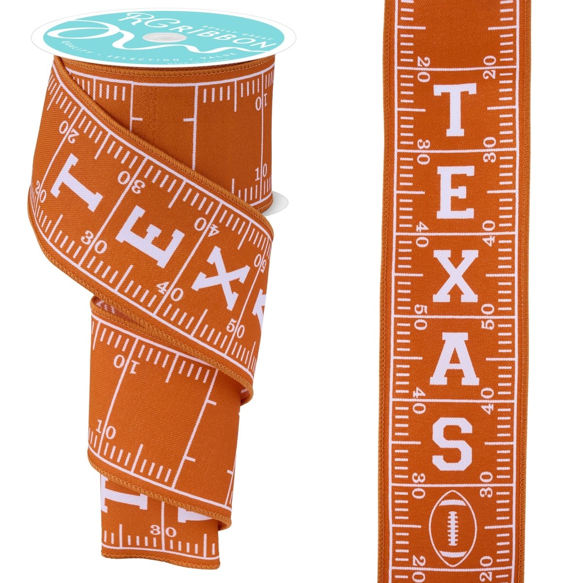 Shop For 2.5in Texas Football Field Ribbon: Burnt Orange (10 Yards)