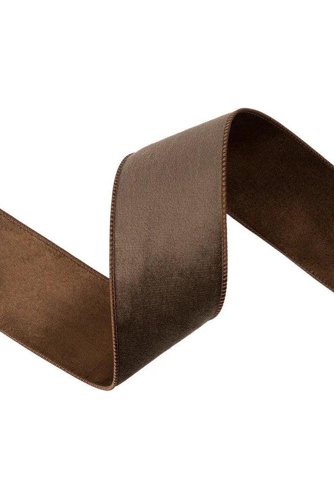 Shop For 2.5in Velvet Brown with Brown Shimmer Ribbon (10 Yards)