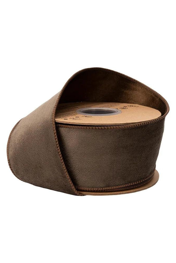 Shop For 2.5in Velvet Brown with Brown Shimmer Ribbon (10 Yards)