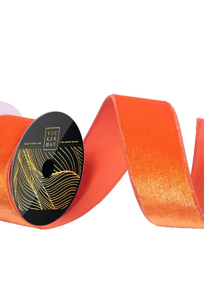 Shop For 2.5in Velvet Luster Dupion Backing Ribbon: Orange (10 Yards)