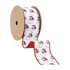 Shop For 2.5in Vintage Santa Face Ribbon: Red (10 Yards)