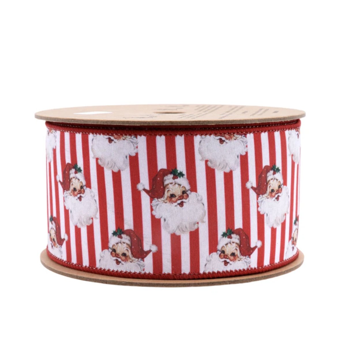 Shop For 2.5in Vintage Santa Striped Ribbon: Red/White (10 Yards)