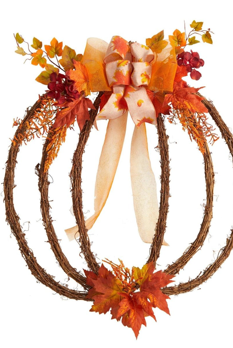 Shop For 26” Autumn Pumpkin Artificial Vine Fall Wreath