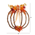 Shop For 26” Autumn Pumpkin Artificial Vine Fall Wreath