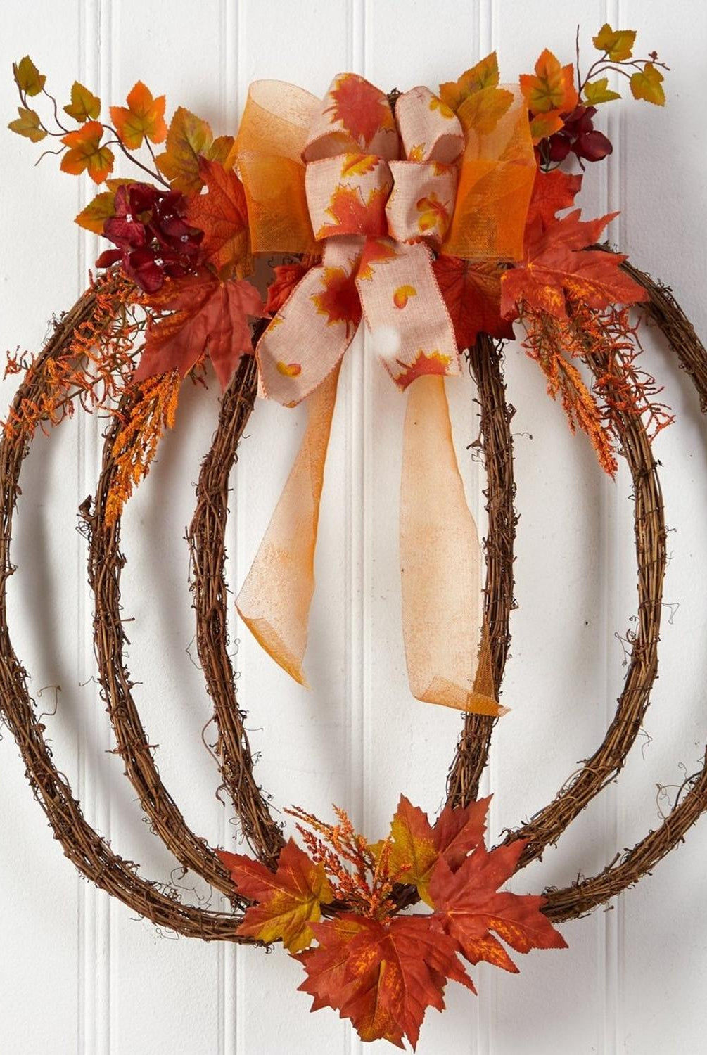 26” Autumn Pumpkin Artificial Vine Fall Wreath