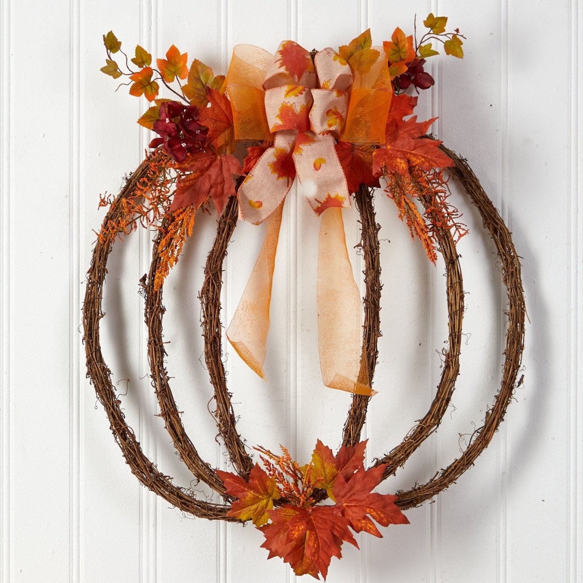 Shop For 26” Autumn Pumpkin Artificial Vine Fall Wreath