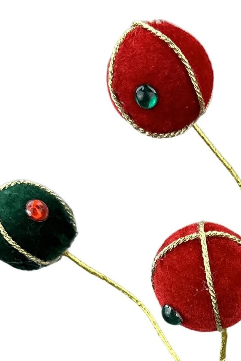 Shop For 26" Ball Gem Spray: Red & Green