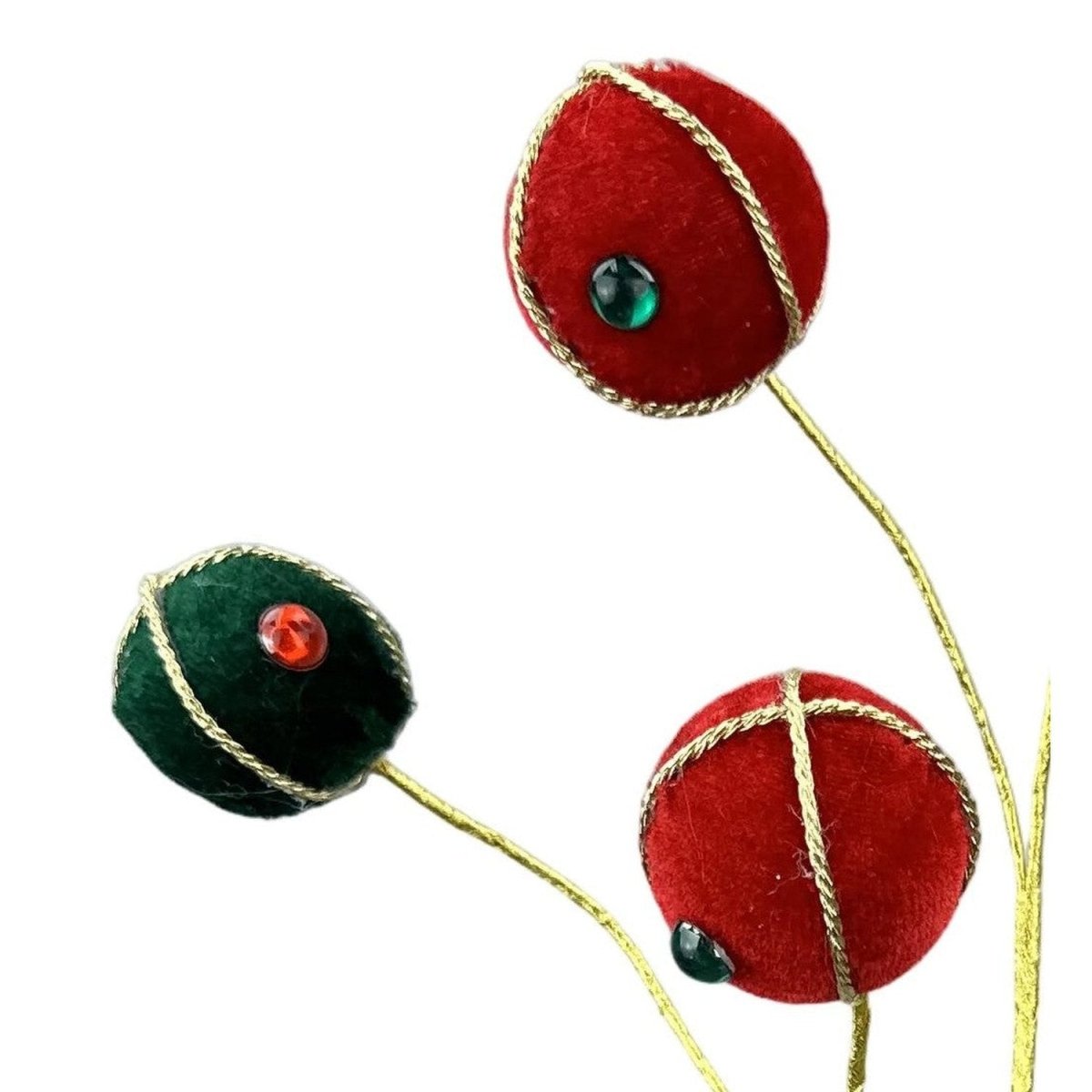 Shop For 26" Ball Gem Spray: Red & Green