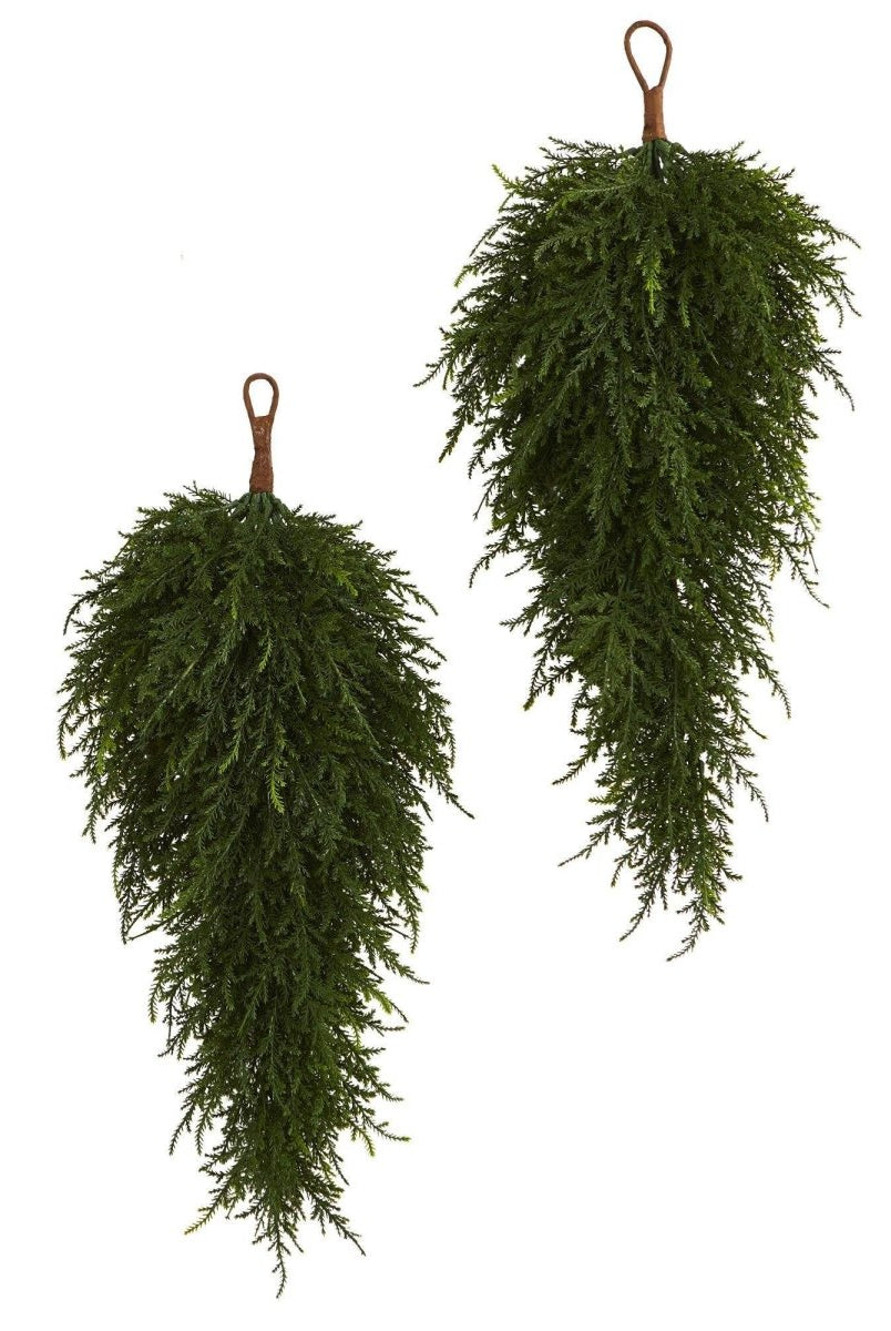 Shop For 26” Cedar Artificial Teardrop (Set of 2)