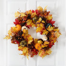 Shop For 26” Fall Pumpkin, Gourd Maple Leaf Autumn Wreath