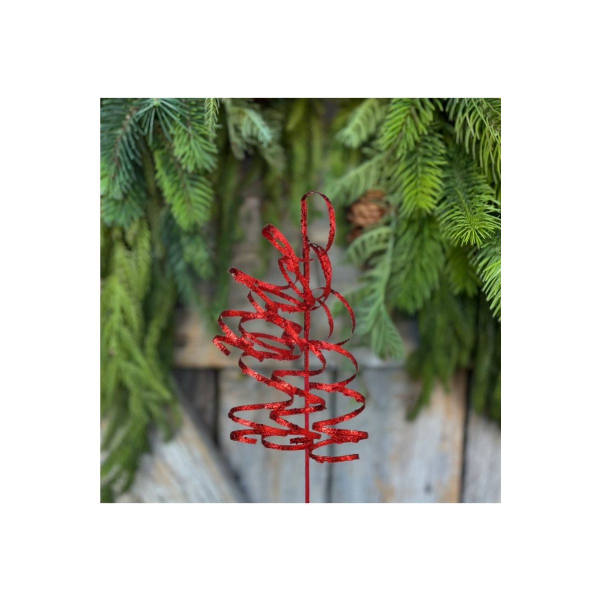 Shop For 26" Glitter Curly Spray: Red