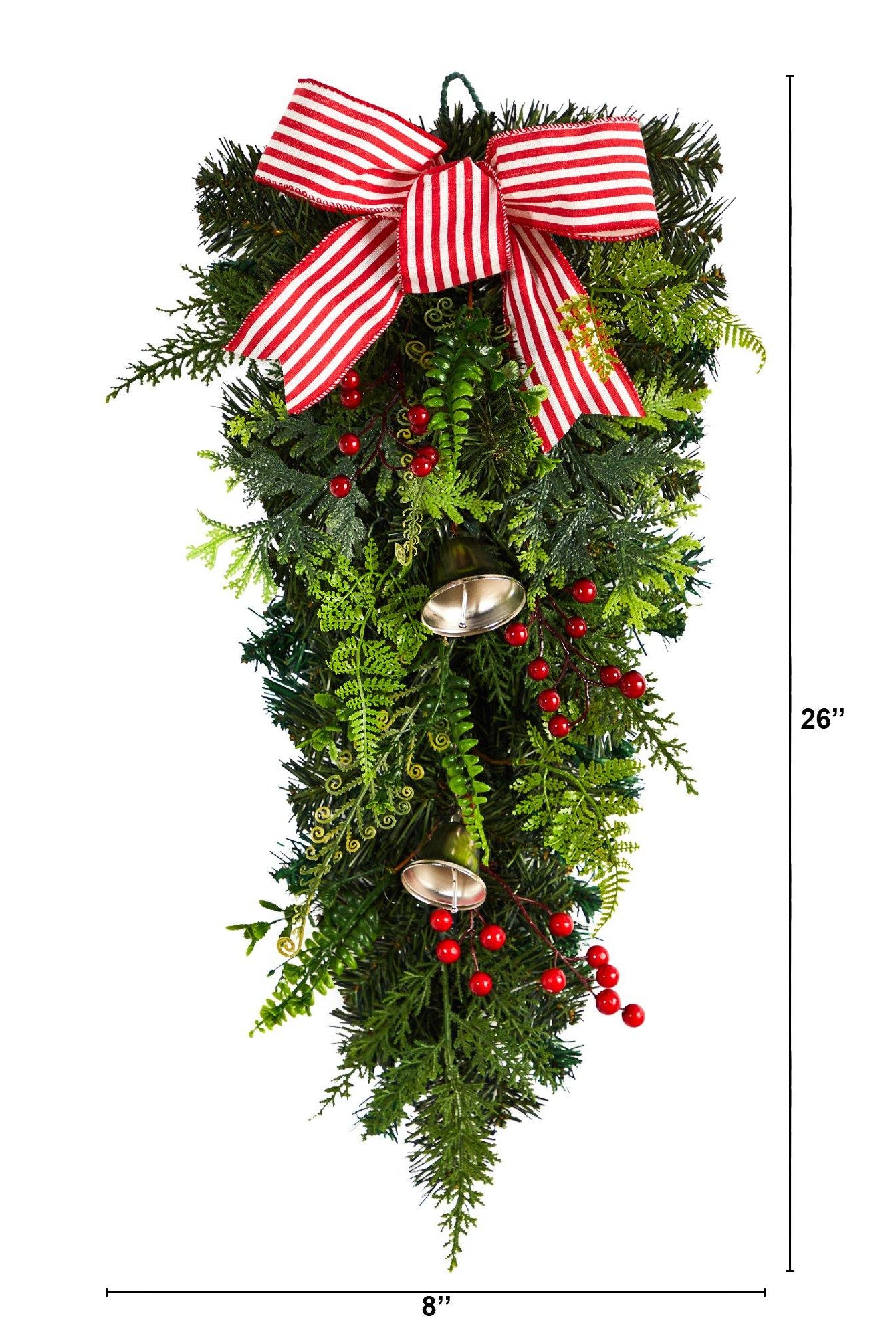 Shop For 26" Holiday Christmas Bells and Bow Artificial Swag