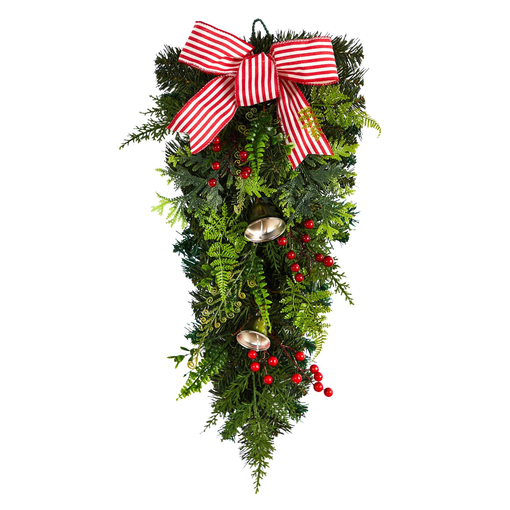 Shop For 26" Holiday Christmas Bells and Bow Artificial Swag