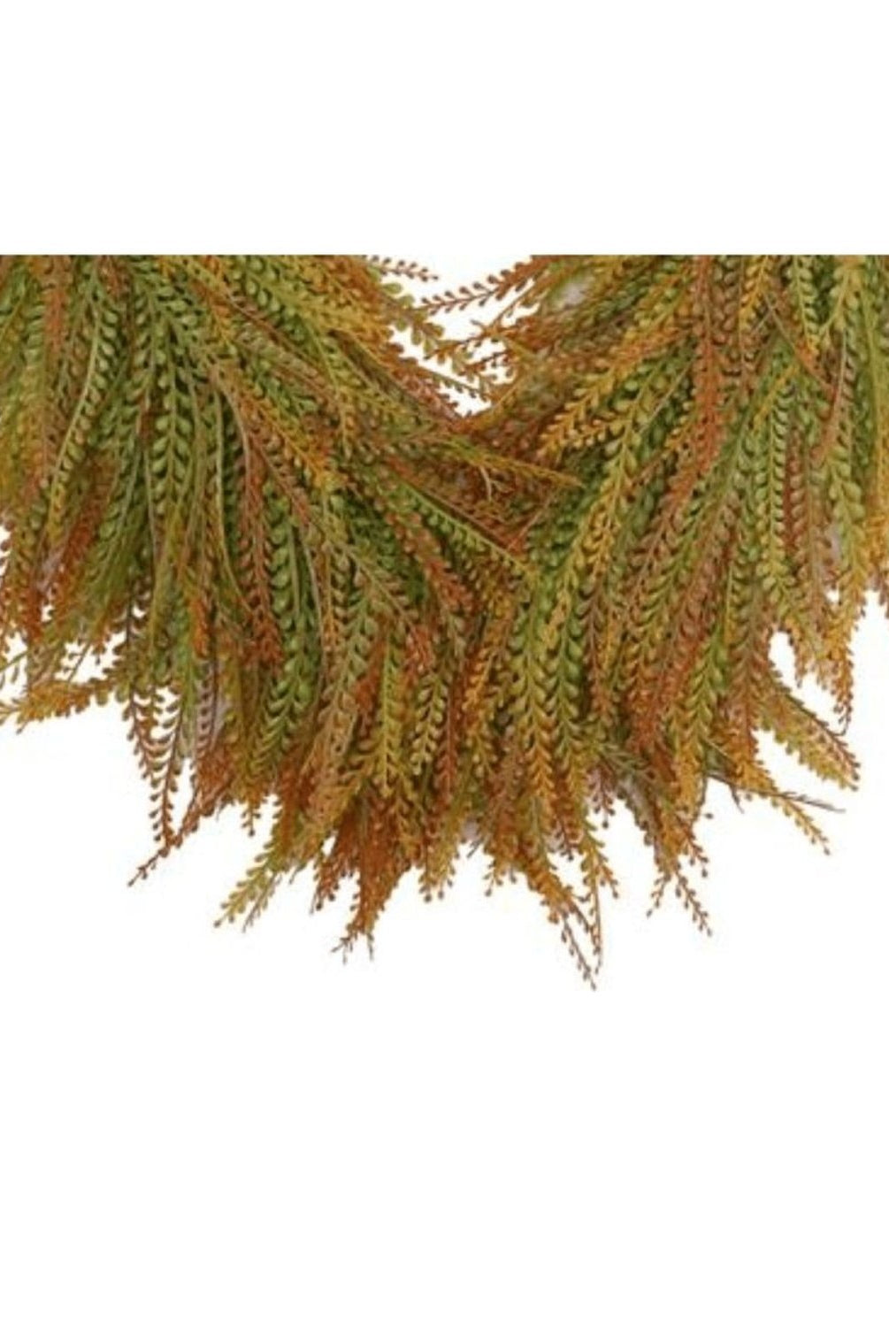 Shop For 26" Oval Autumn Draping Button Fern Wreath