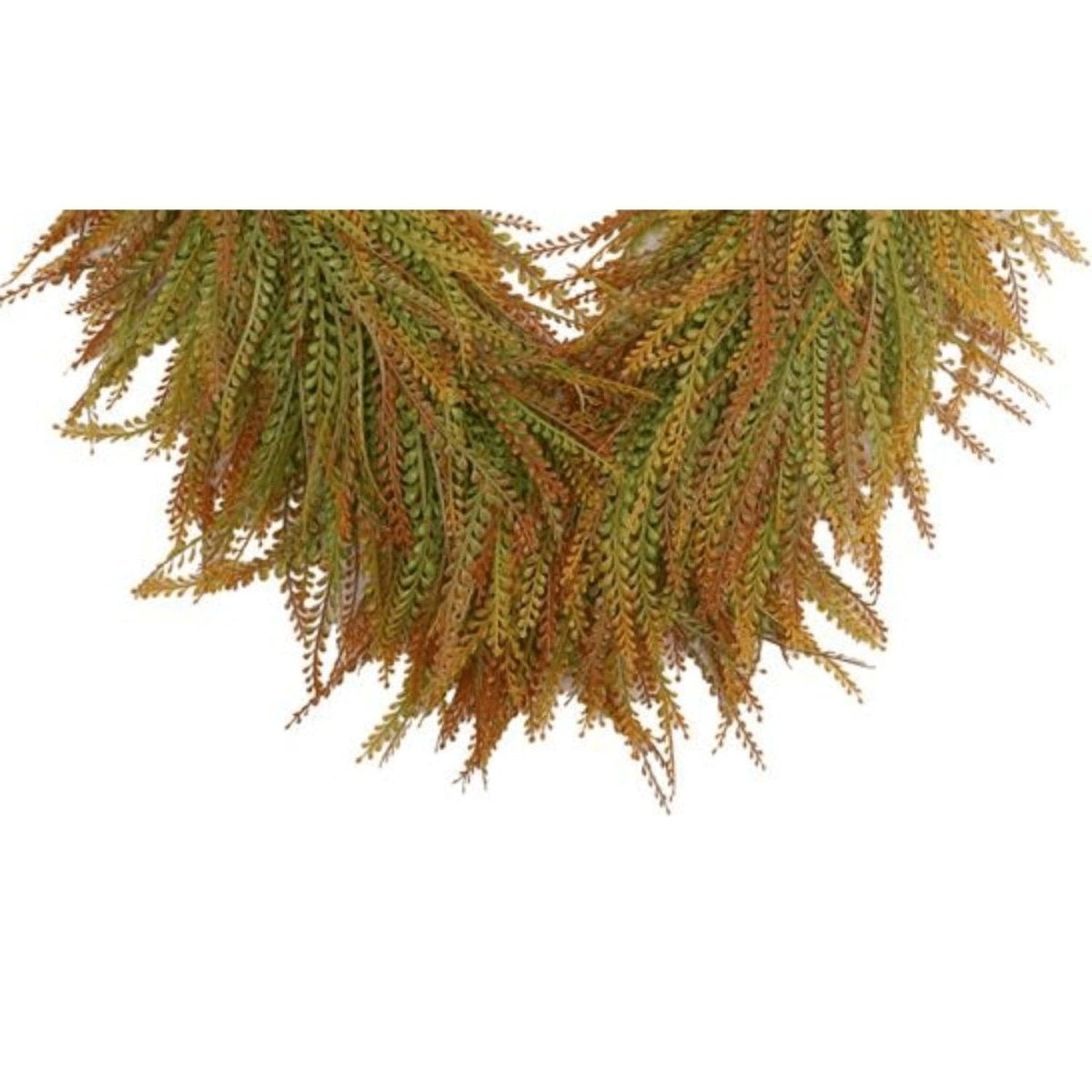 Shop For 26" Oval Autumn Draping Button Fern Wreath