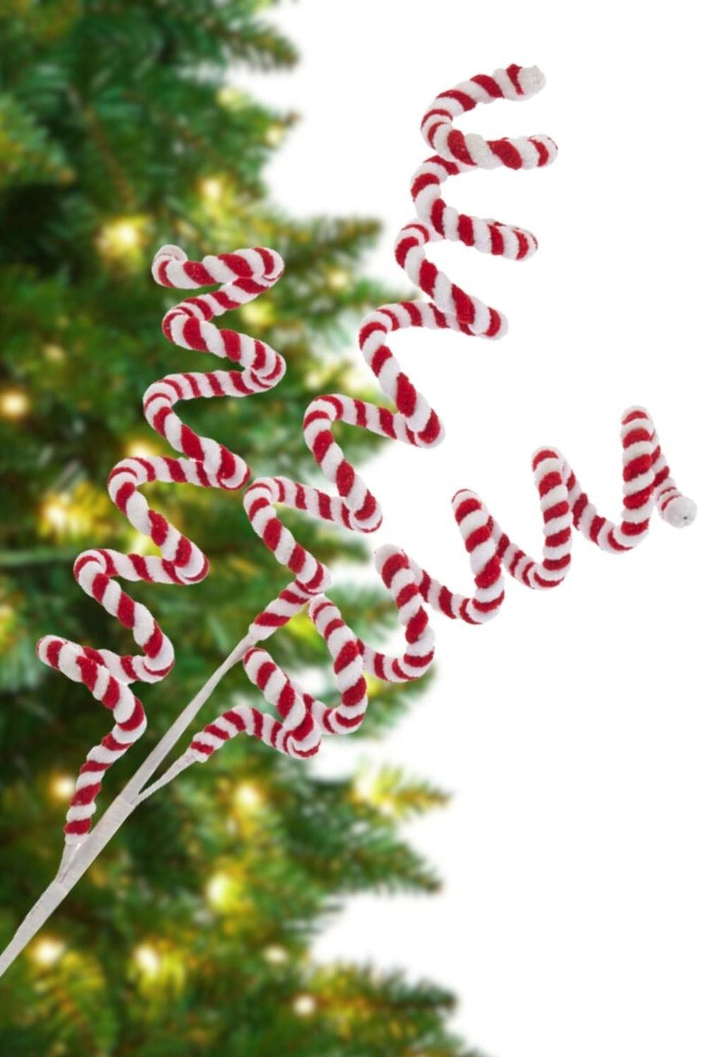 26" Red and White Candy Cane Swirl Pick