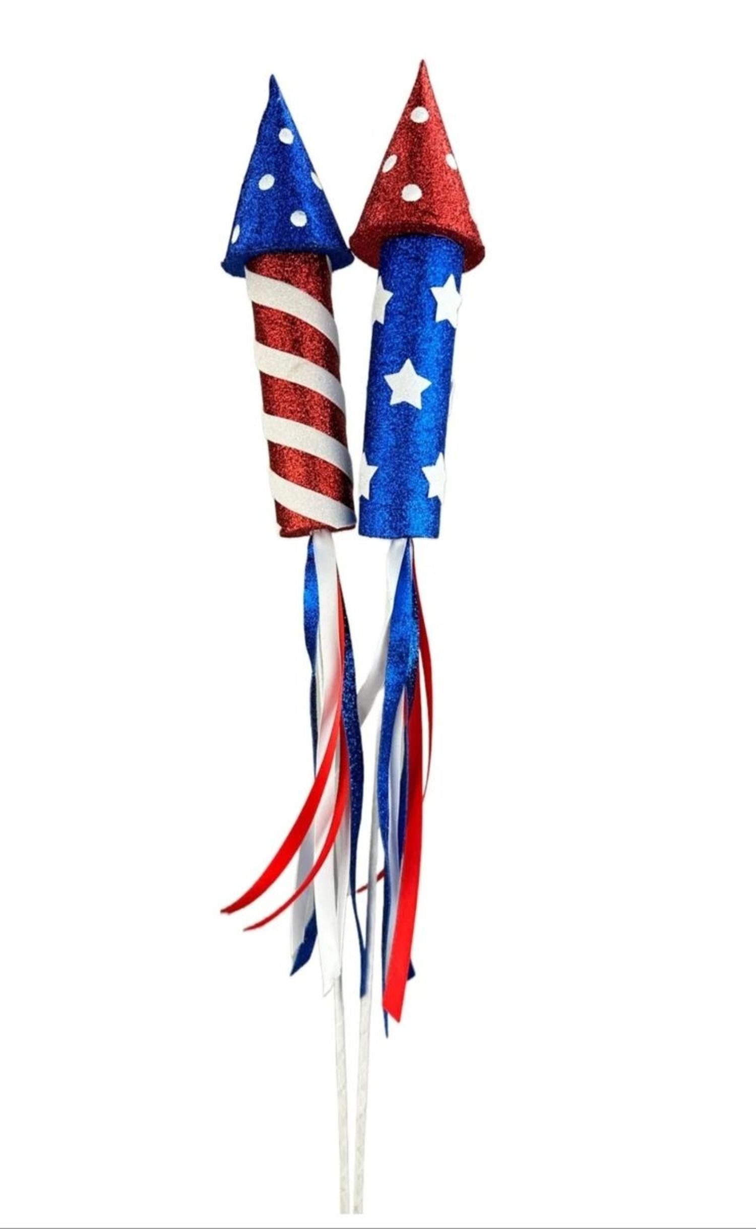 26" Rocket Spray: Red, White, Blue (Set of 2)