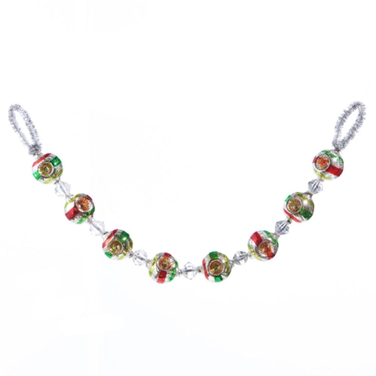 Shop For 26" Vintage Indent Glass Ornament Garland