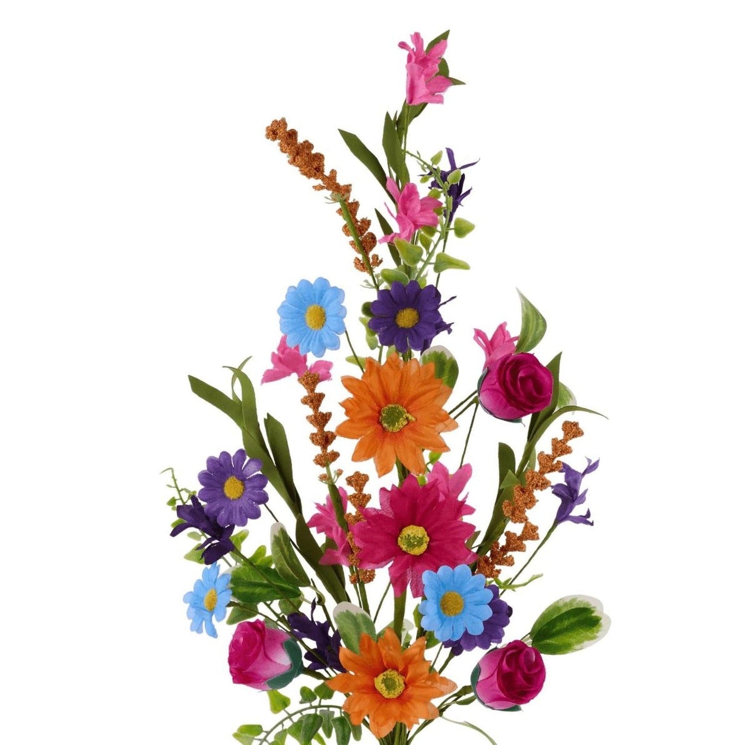 26in Daisy, Rose, Spike and Leaf Spray