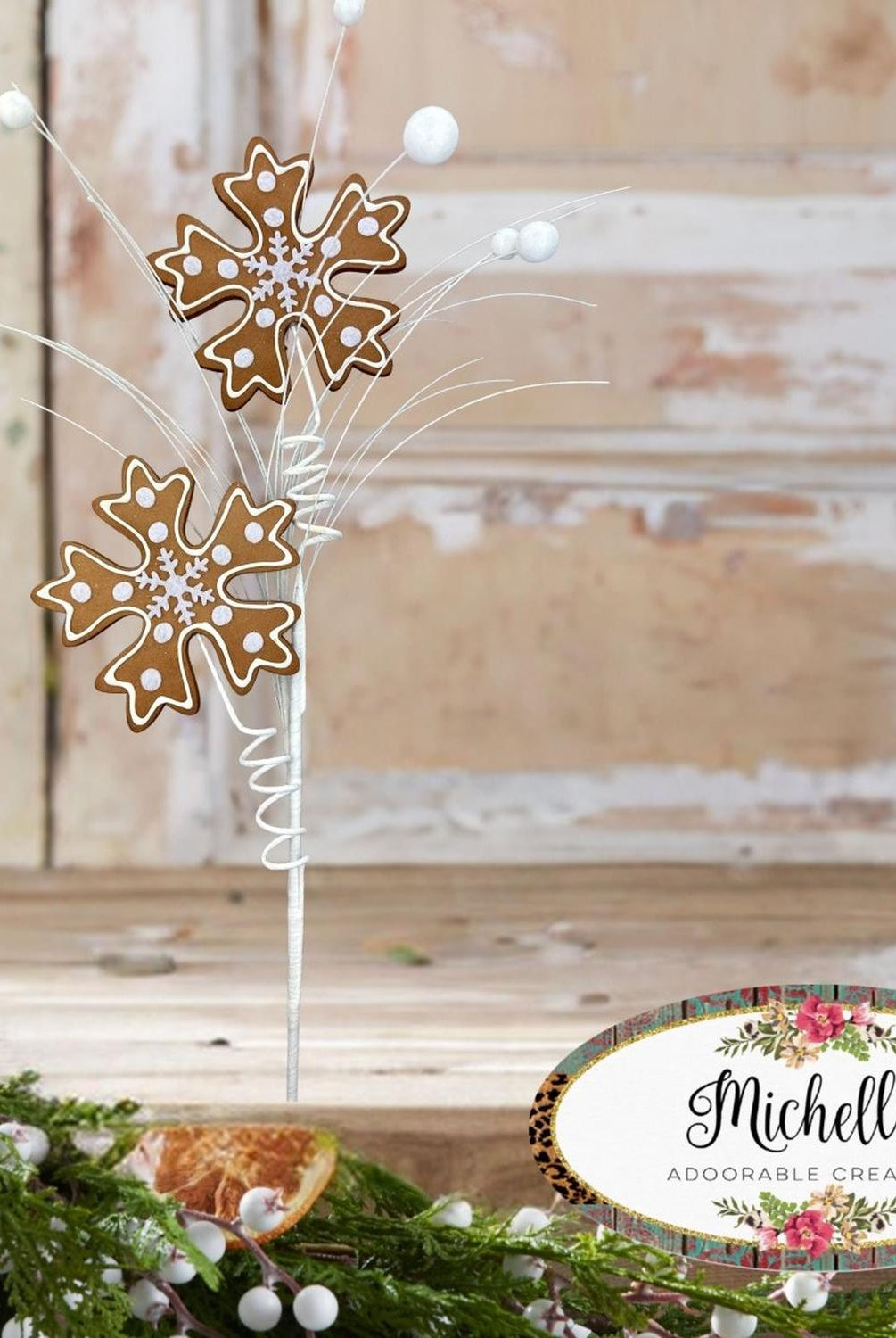 27" Gingerbread Cookie Spray