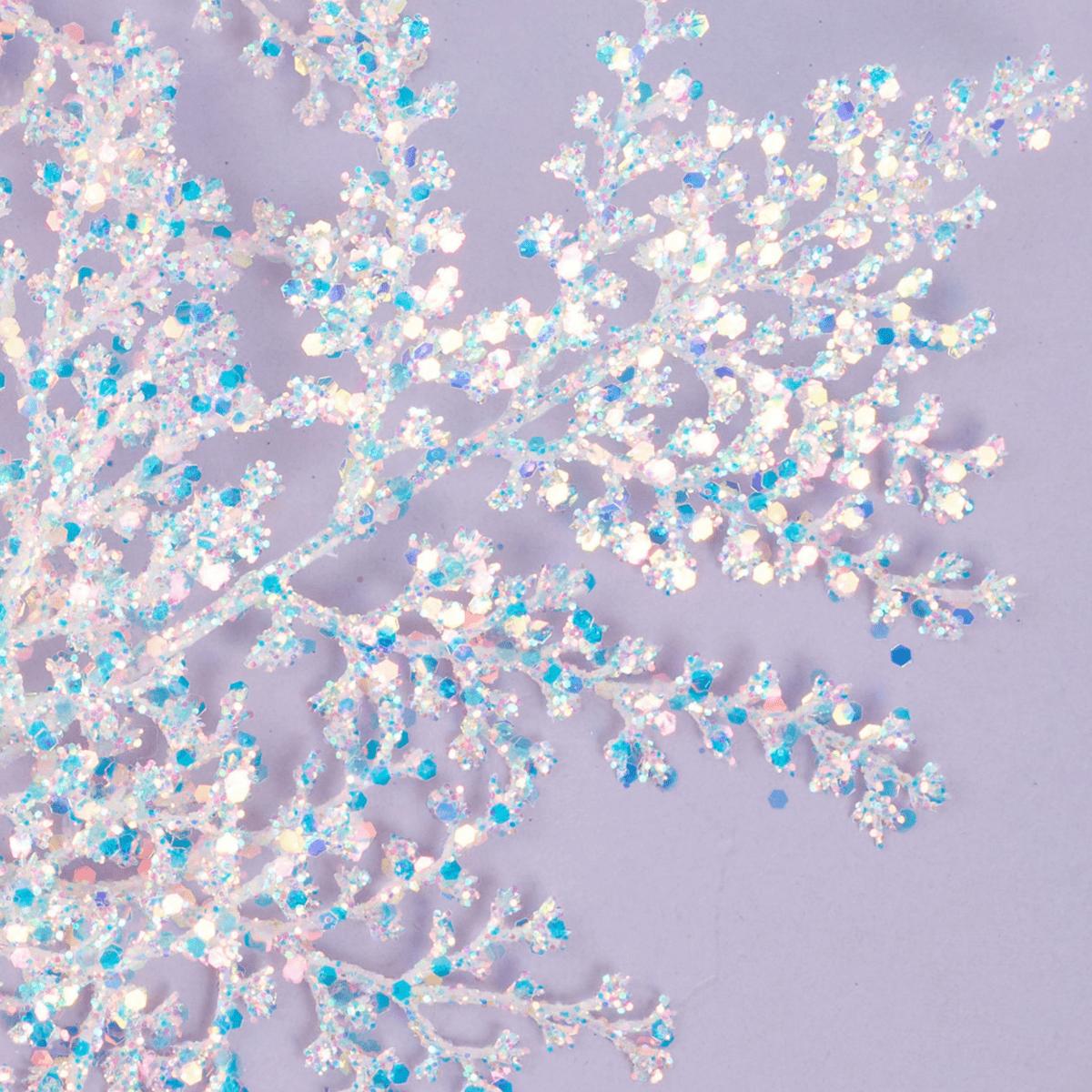 Shop For 27" Glitter Metallic Fern Spray: Iridescent