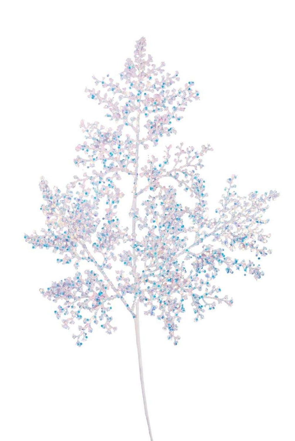 Shop For 27" Glitter Metallic Fern Spray: Iridescent