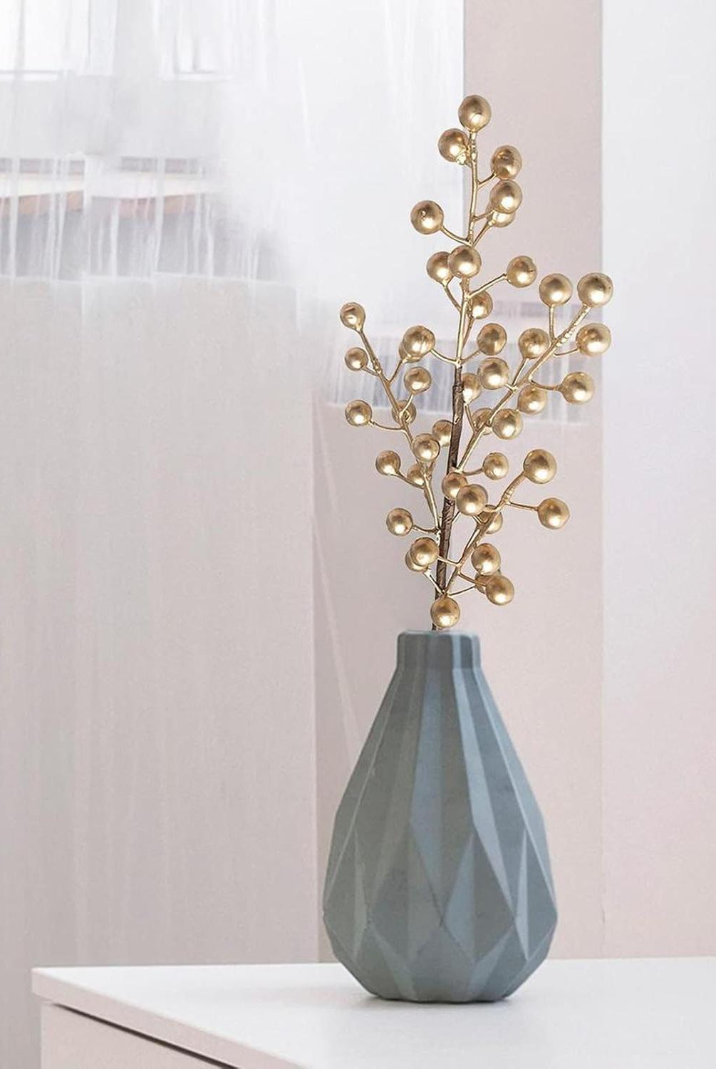 Shop For 27" Metallic Crabapple Berry Spray: Gold