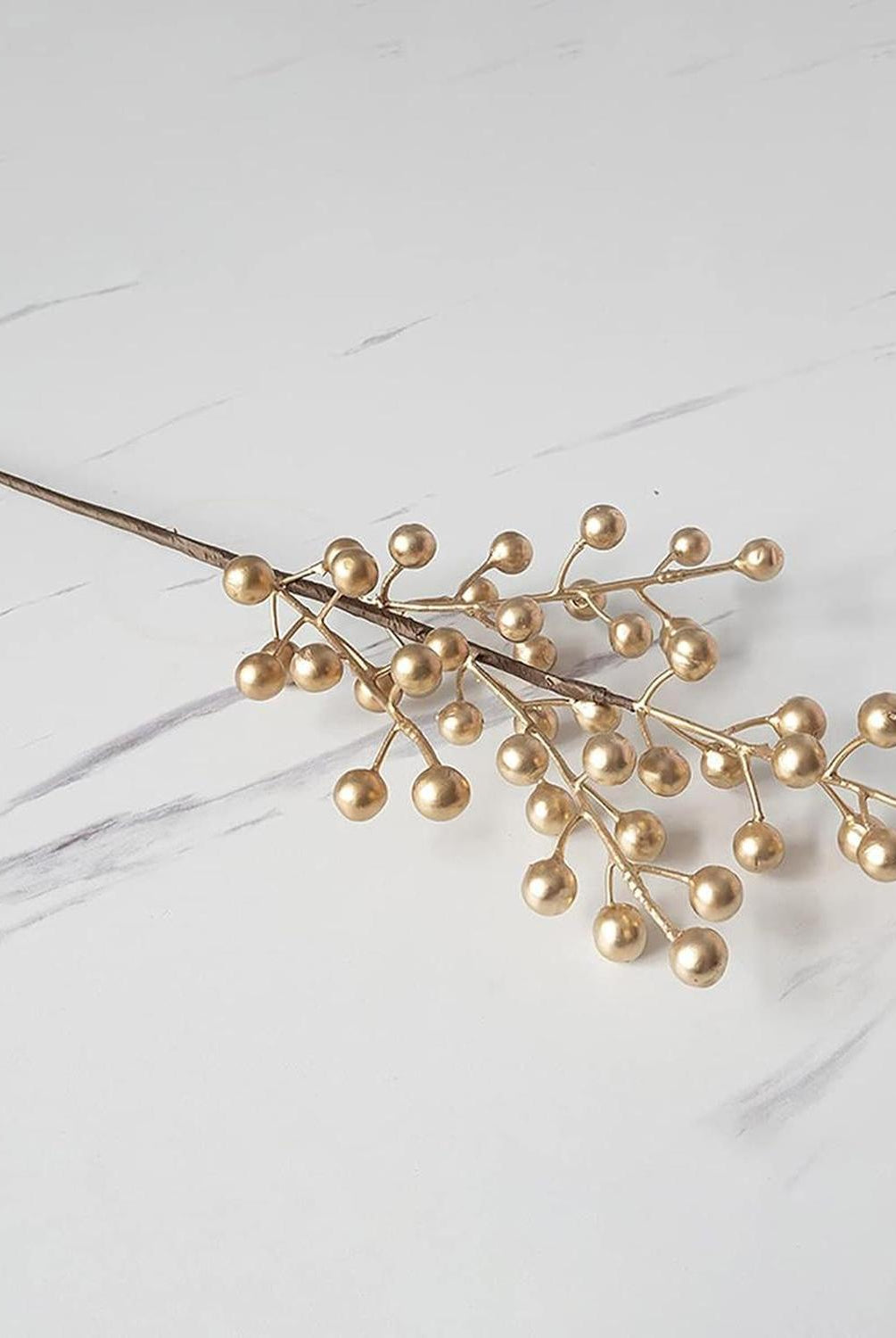 Shop For 27" Metallic Crabapple Berry Spray: Gold