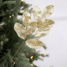 Shop For 27" Metallic Magnolia Leaf Spray: Gold