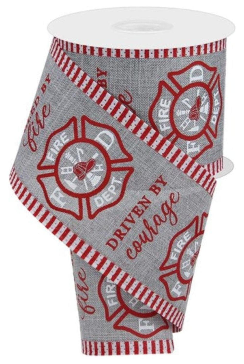 2.75" Firefighter Badge Line Ribbon: Grey (10 Yards)
