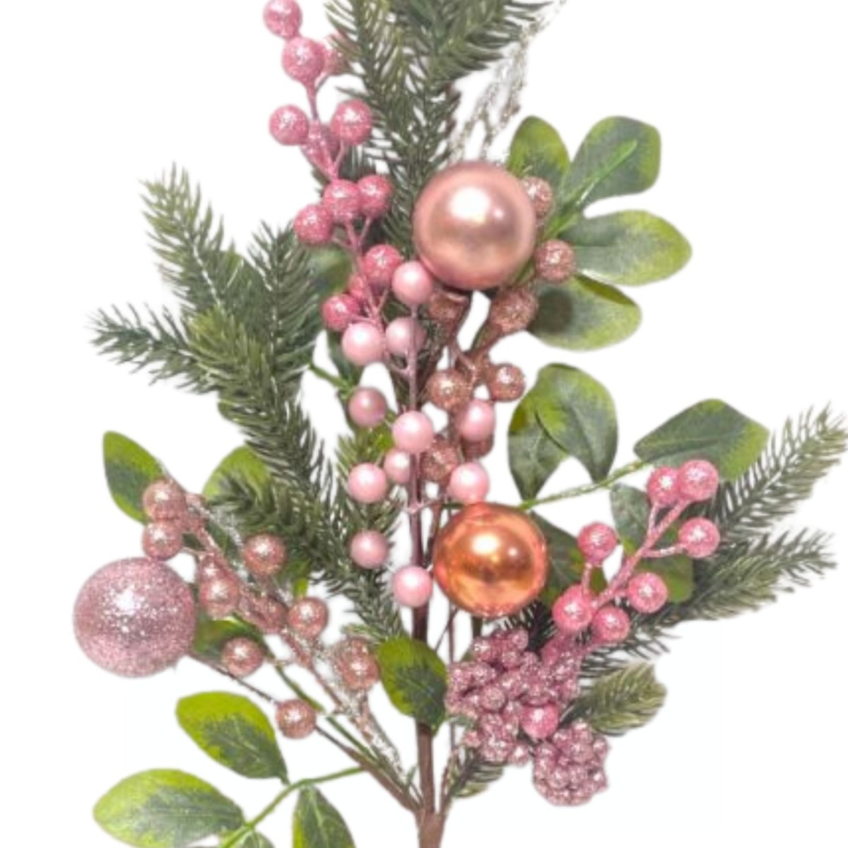 Shop For 27in Evergreen Pink Floral Pick