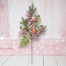 Shop For 27in Evergreen Pink Floral Pick