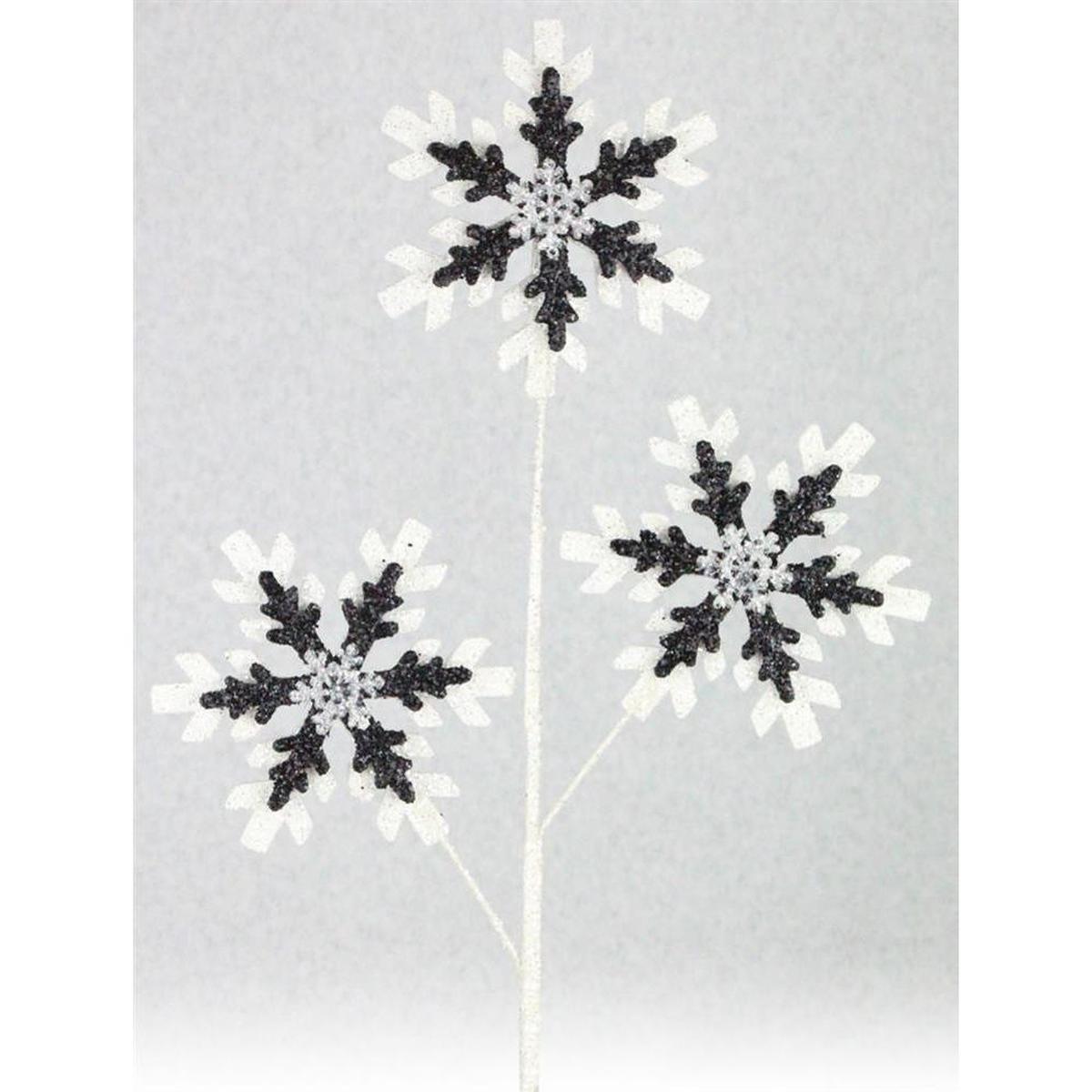 Shop For 28" Black White Snowflake Spray